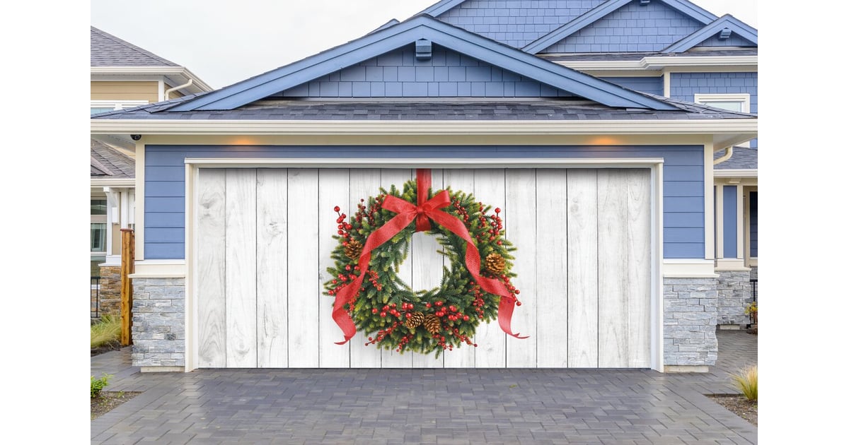 The Holiday Aisle Christmas Wreath Garage Door Banner Garage