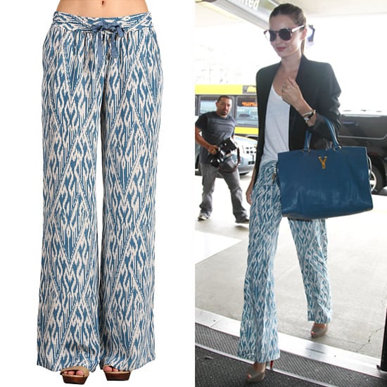 Miranda Kerr Blue Printed Wide-Leg 