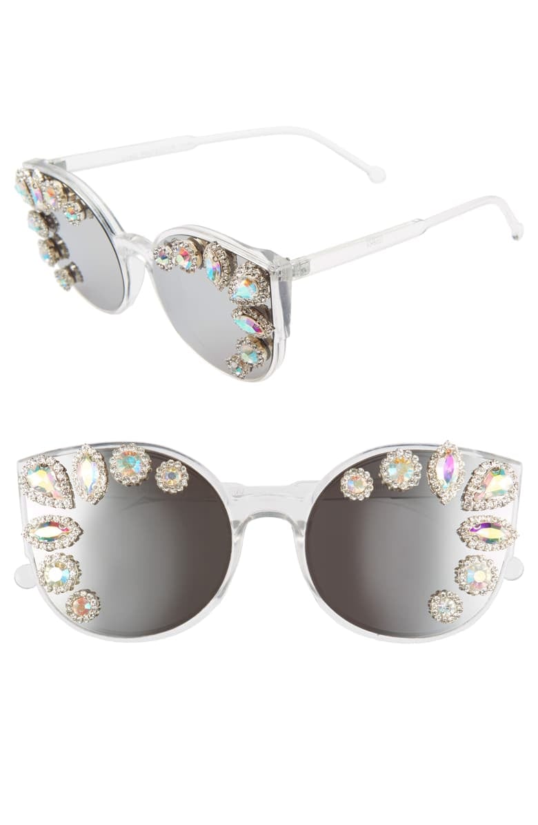 Rad + Refined Crystal Embellished Cat Eye Sunglasses