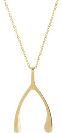 Jennifer Meyer Wishbone Pendant Necklace-Colorless ($1,200)