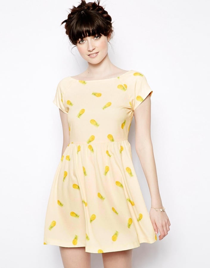 Nishe Pineapple-Print Skater Dress