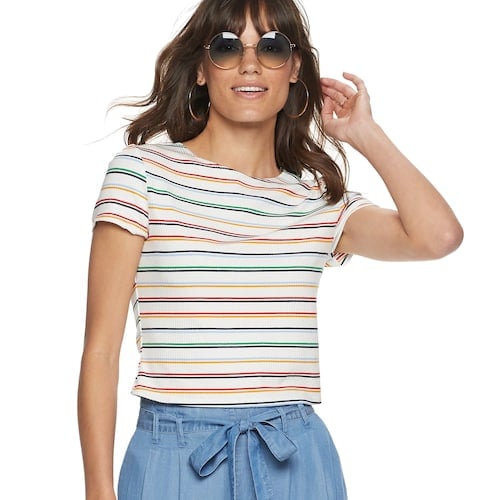 POPSUGAR Ribbed Crop Top