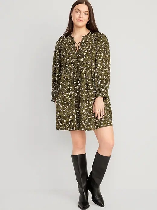 Old Navy Long-Sleeve Mini Swing Dress