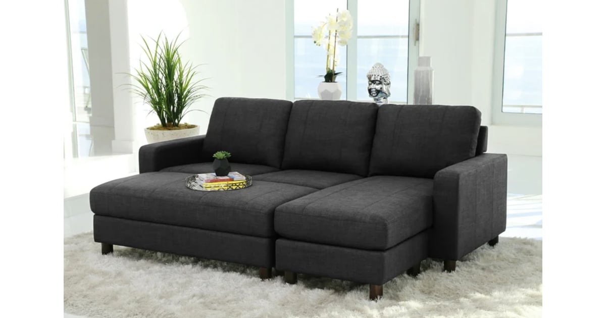 A Sofa That Does It All Askerby Reversible Sleeper Sofa & Chaise with Ottoman Best Black