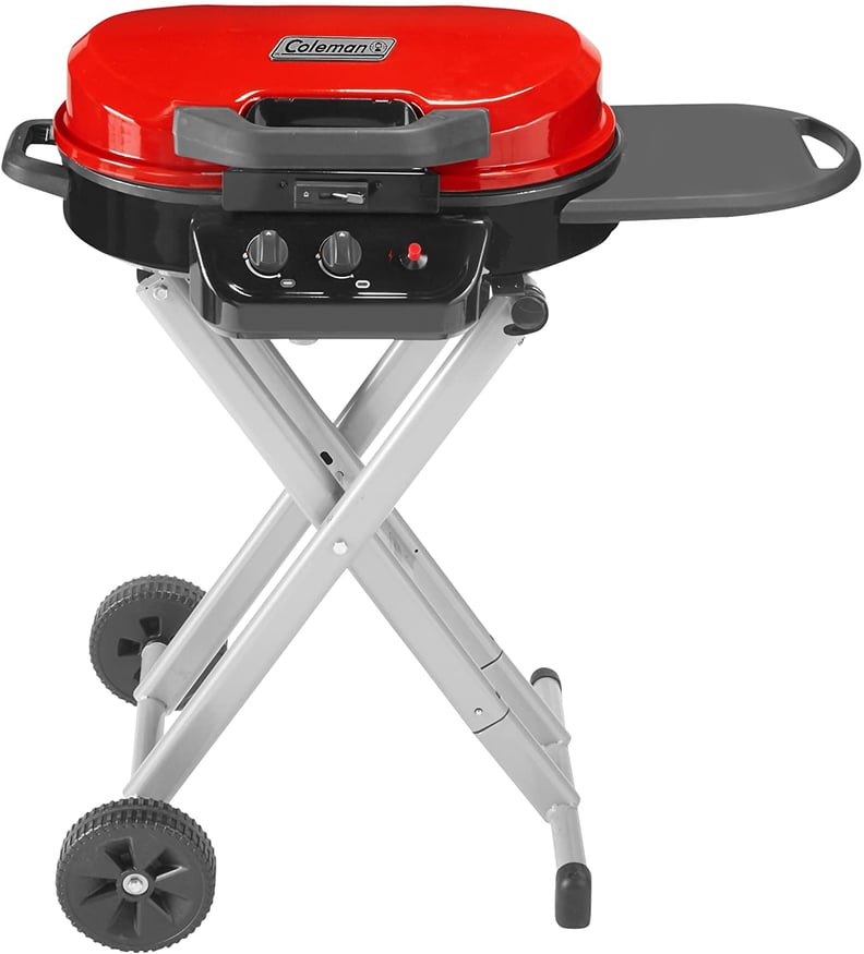 A Standup Propane Grill With Wheels