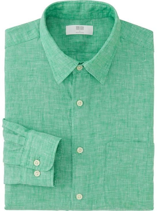 Uniqlo Men Premium Linen Long-Sleeve