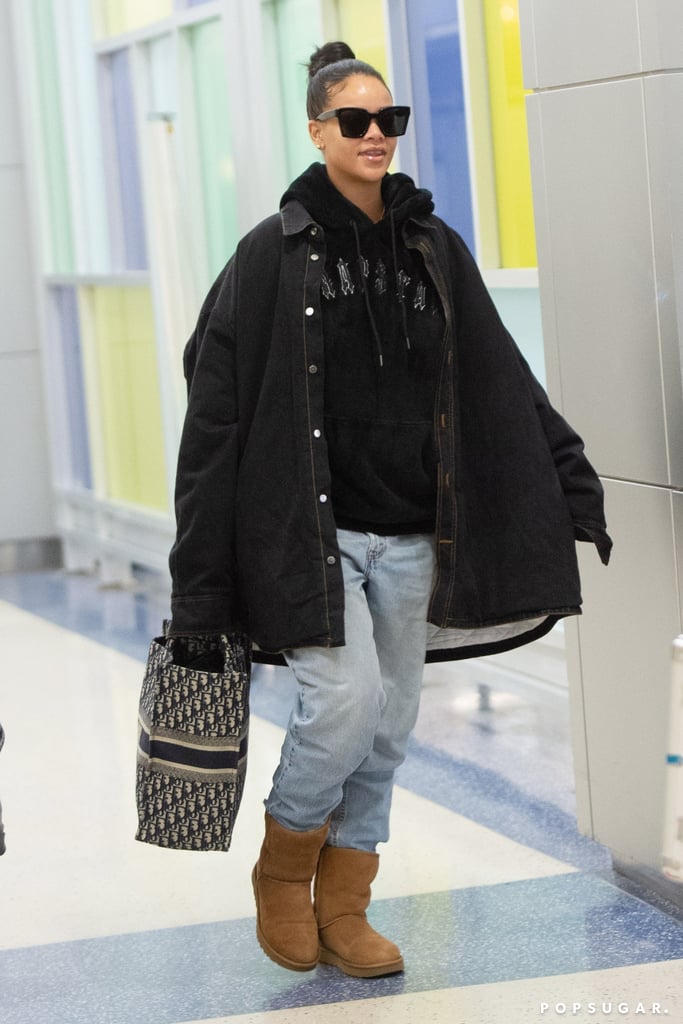 Rihanna Wearing Uggs at the Airport January 2019