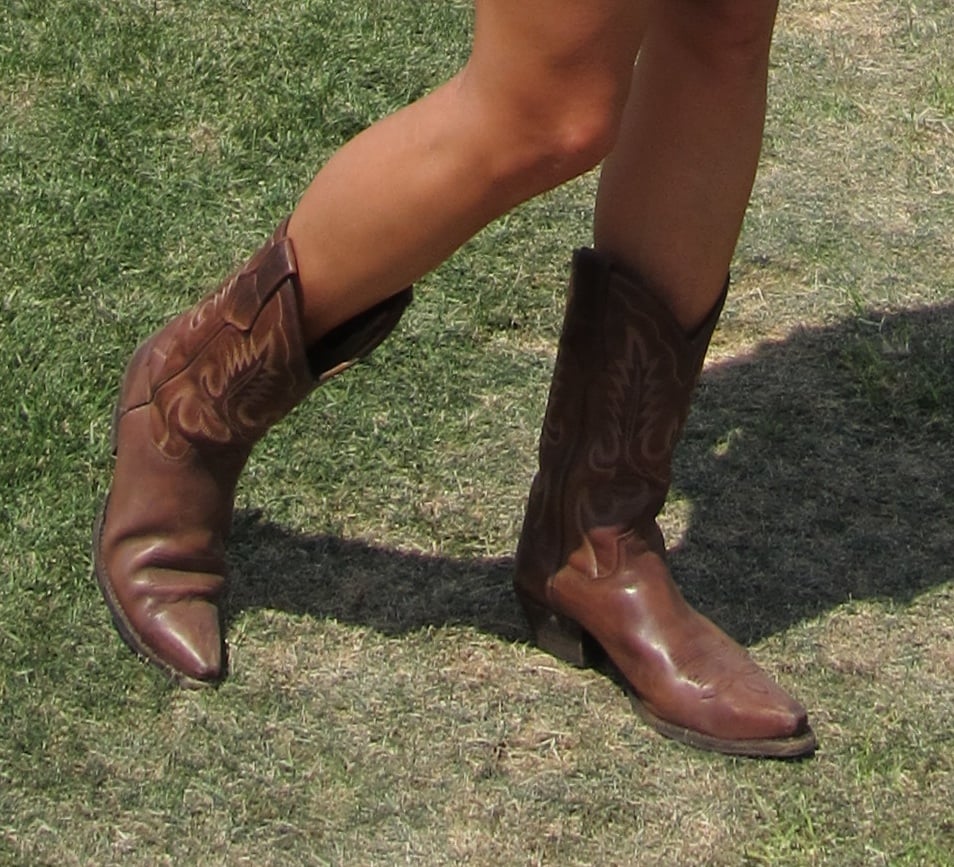 Cowboy boots are a festival standby 