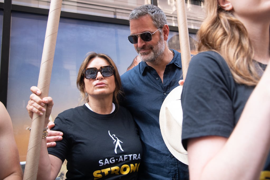 July 29, 2023: Mariska Hargitay and Peter Hermann Picket Together During the SAG-AFTRA Strike