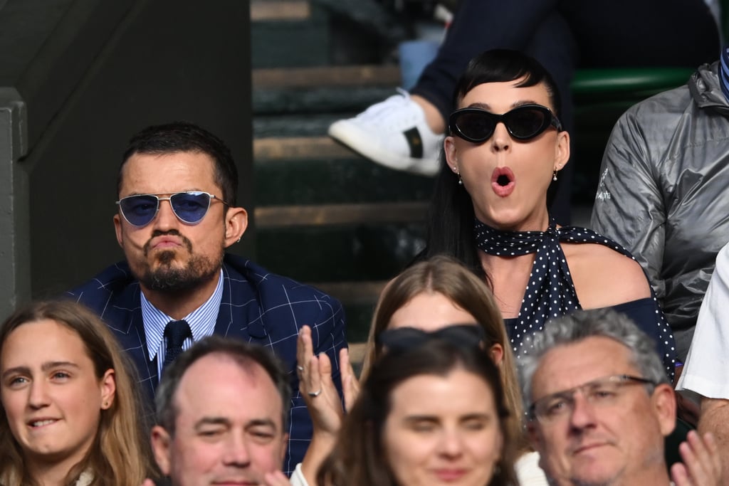 Katy Perry and Orlando Bloom Kiss at Wimbledon 2023