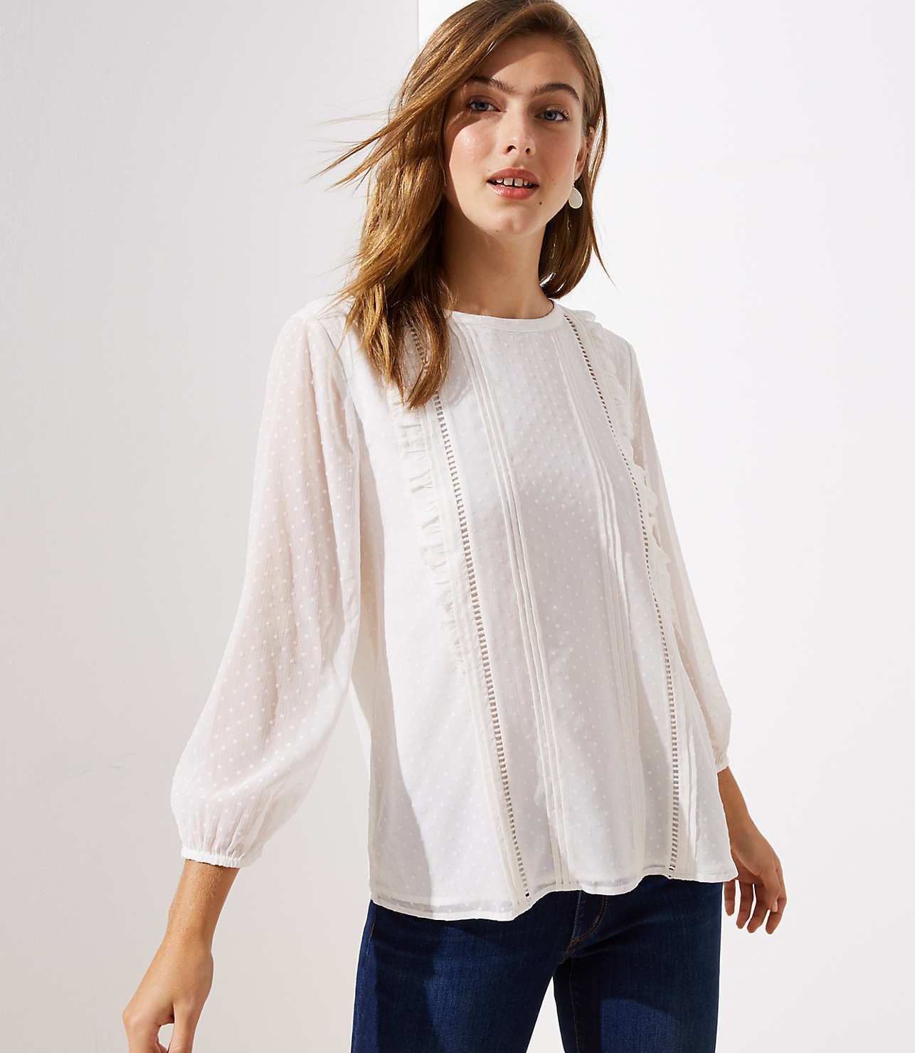 Loft white blouse clearance