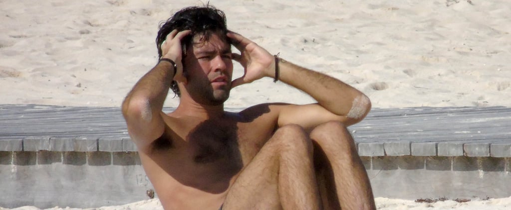 Adrian Grenier Working Out on the Beach | Photos
