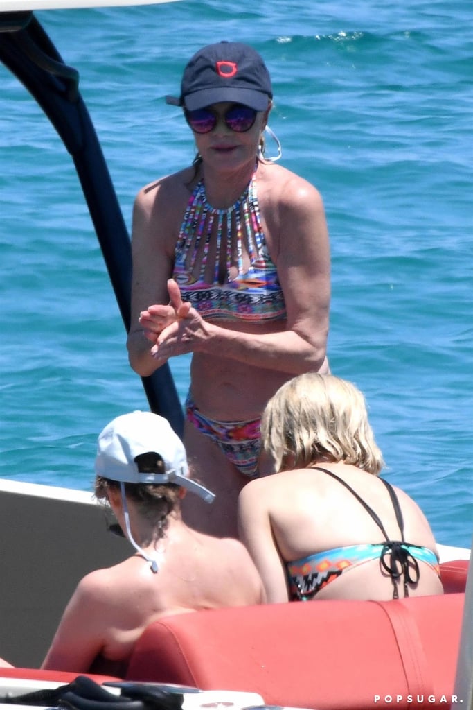 Melanie Griffith on a Yacht in Italy Pictures June 2018