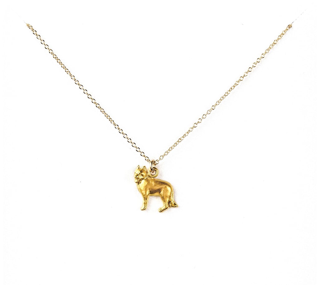 Wag by Dogeared German Shepherd Gold-Dipped Necklace ($58)