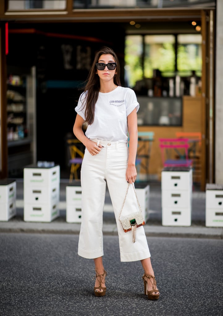 Opt For Cropped Flared White Jeans Instead of Traditional Skinny Jeans