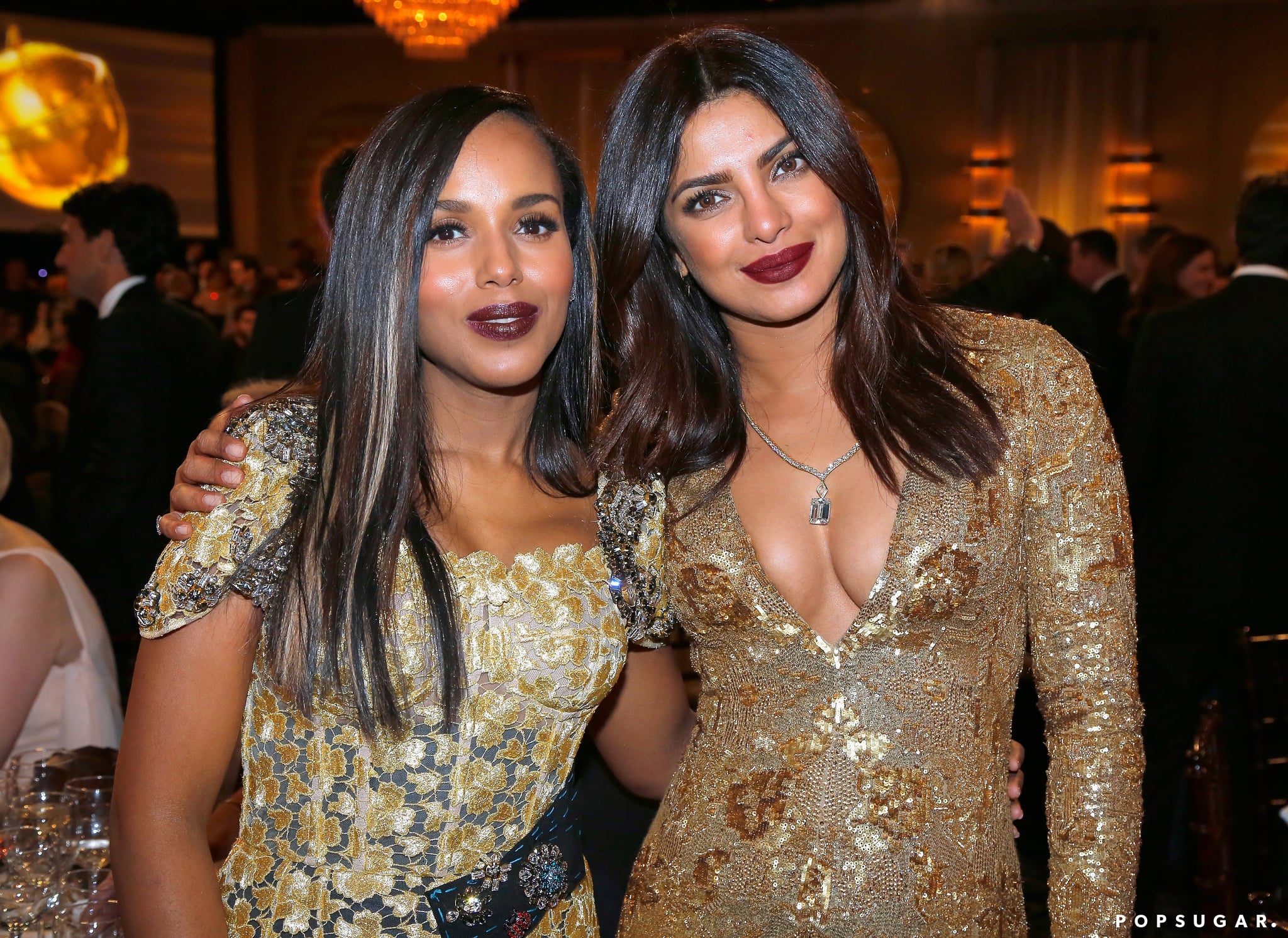 Kerry Washington And Priyanka Chopra Proved The Beauty Of Melanin Best Candid Pictures From The Golden Globes 2017 Popsugar Celebrity Uk Photo 18
