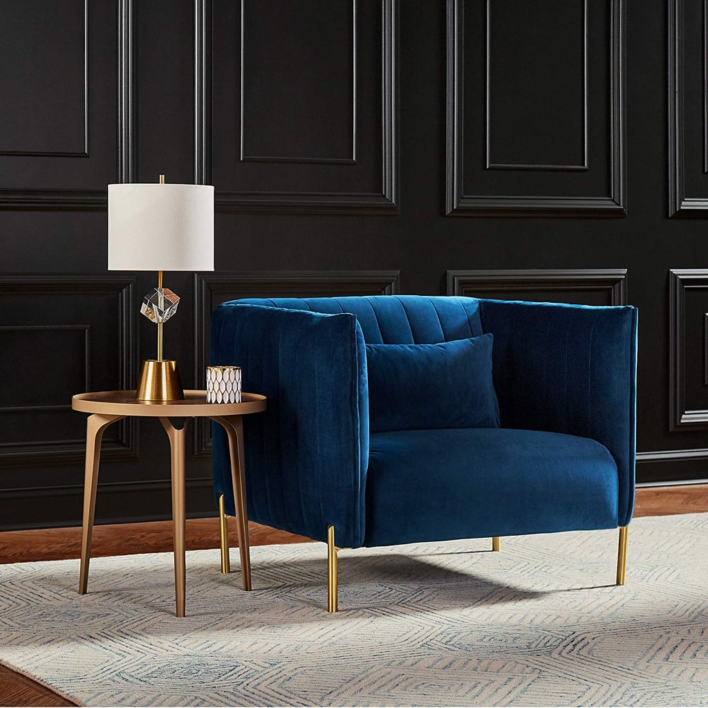 Rivet Frederick Mid-Century Modern Tufted Velvet Living Room Chair