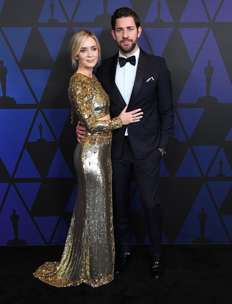 John Krasinski and Emily Blunt at the Governors Awards 2018