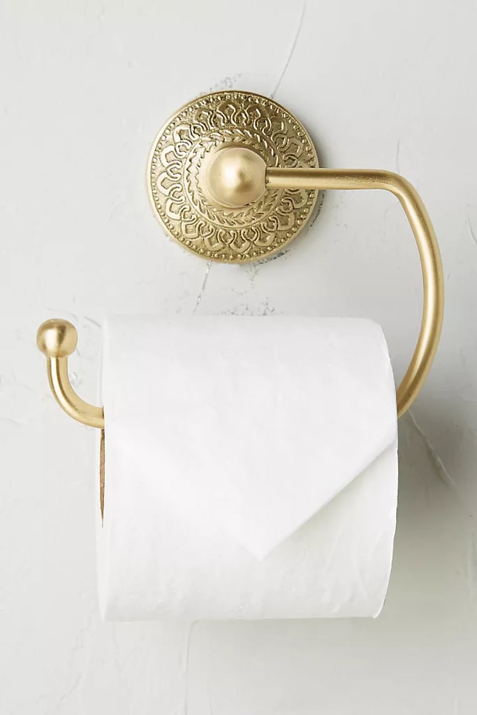 For the Bathroom: Brass Medallion Toilet Paper Holder