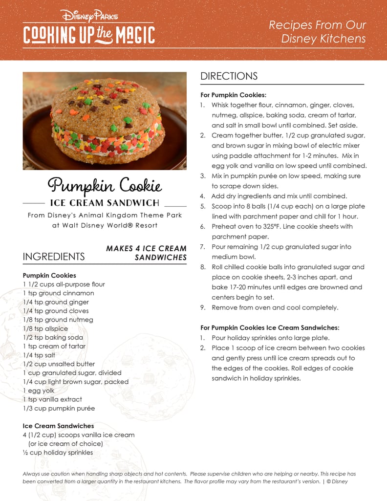 Pumpkin Cookie Ice-Cream Sandwich Recipe