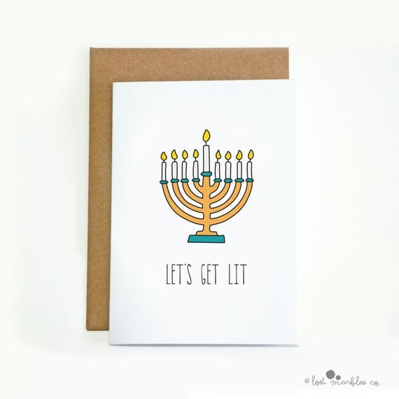 Adult Hanukkah Card