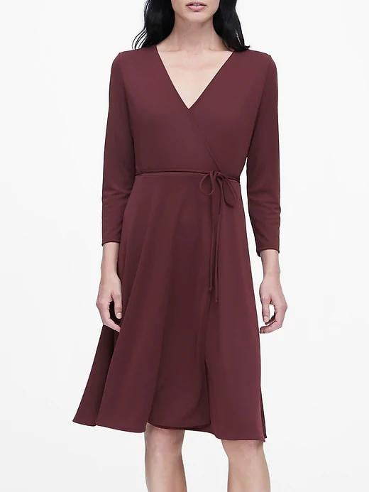 Wrinkle-Resistant Wrap Dress