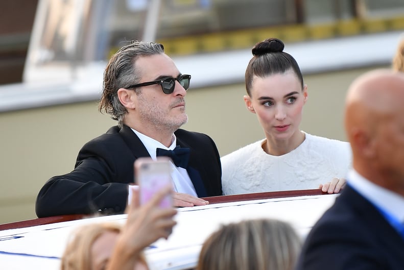 Joaquin Phoenix and Rooney Mara Arriving at the Festival