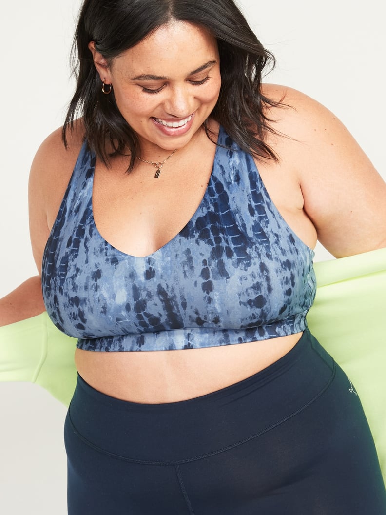 Plus High Support Tie Dye Twist Front Sports Bra