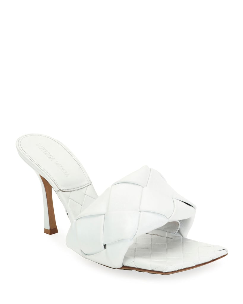 Bottega Veneta Puffy Intreccio Square Mules