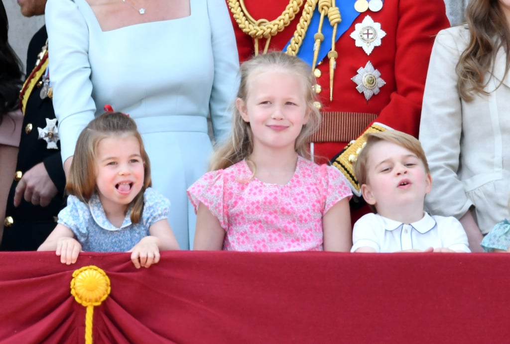 Pictured: Princess Charlotte, Savannah Phillips, and Prince George.
