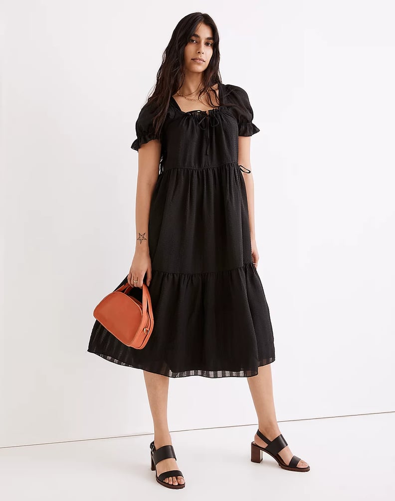 A Puff Sleeve Dress: Madewell Square-Neck Tiered Midi Dress