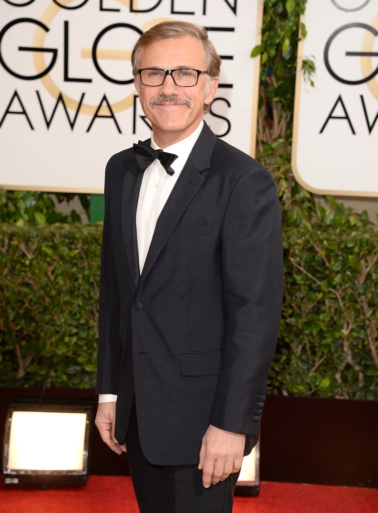 Christoph Waltz accessorized with glasses at the Globes.