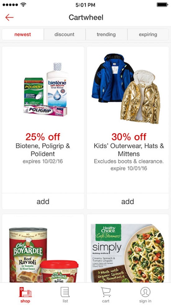 Target coupon sign in