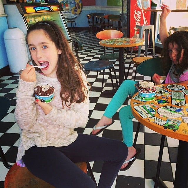 Jagger and Poet Goldberg took a break from fighting (according to their mom, Soleil Moon Frye) for some Ben & Jerry's.
Source: Instagram user moonfrye