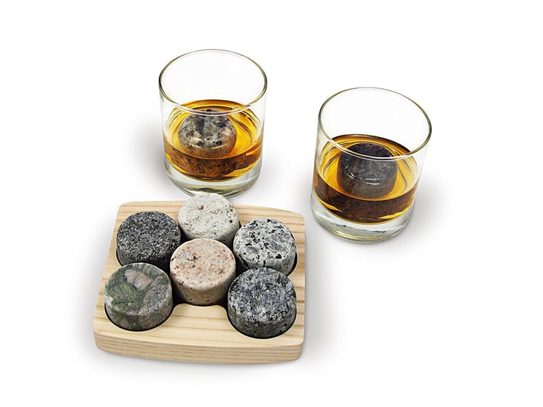 Sea Stones on the Rocks Granite Six-Piece Whiskey Chilling Stones Set