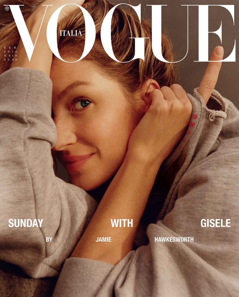Gisele Bündchen Wearing No Makeup on the Cover of Vogue Italia