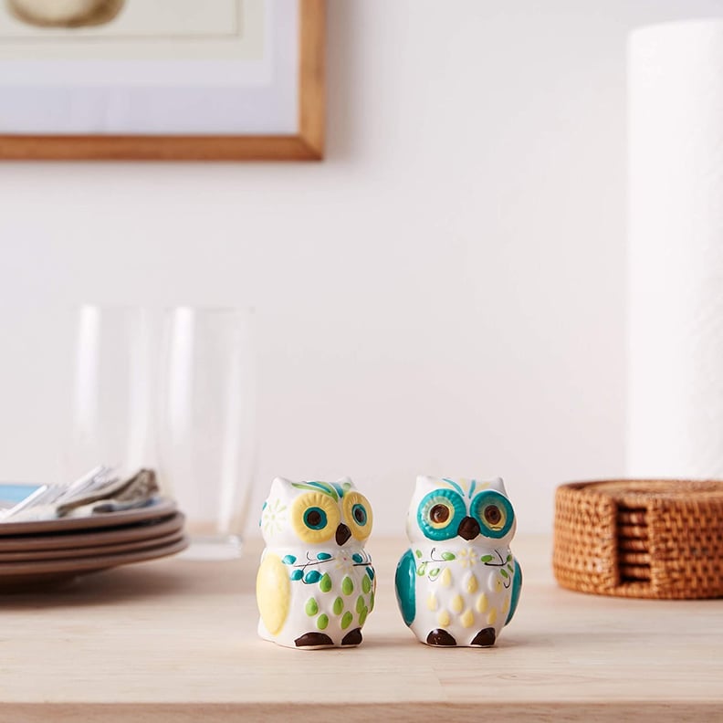 Floral Owl Salt & Pepper Shakers