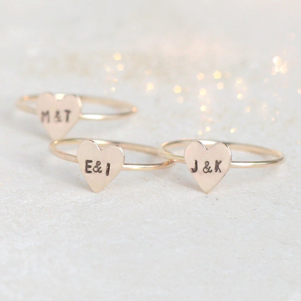 Initial Heart Ring