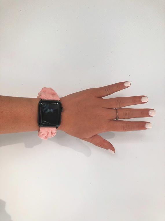 Baby Pink Scrunchie Watch Band