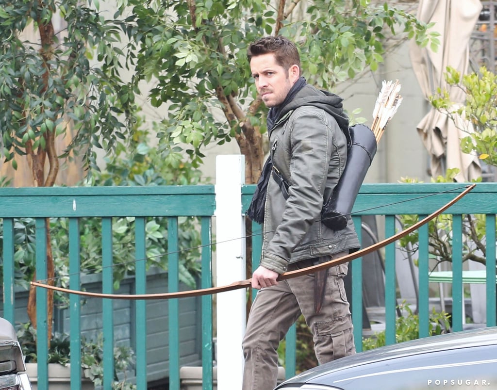 Robin Hood on Once Upon a Time Set November 2016 POPSUGAR Entertainment