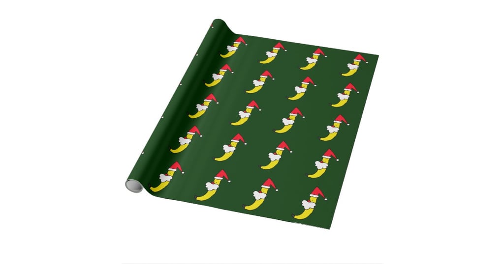 Funny Santa Banana Wrapping Paper