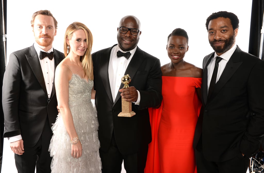 Michael celebrated 12 Years a Slave's big win with director Steve McQueen and costars Sarah Paulson, Lupita Nyong'o, and Chiwetel Ejiofor.