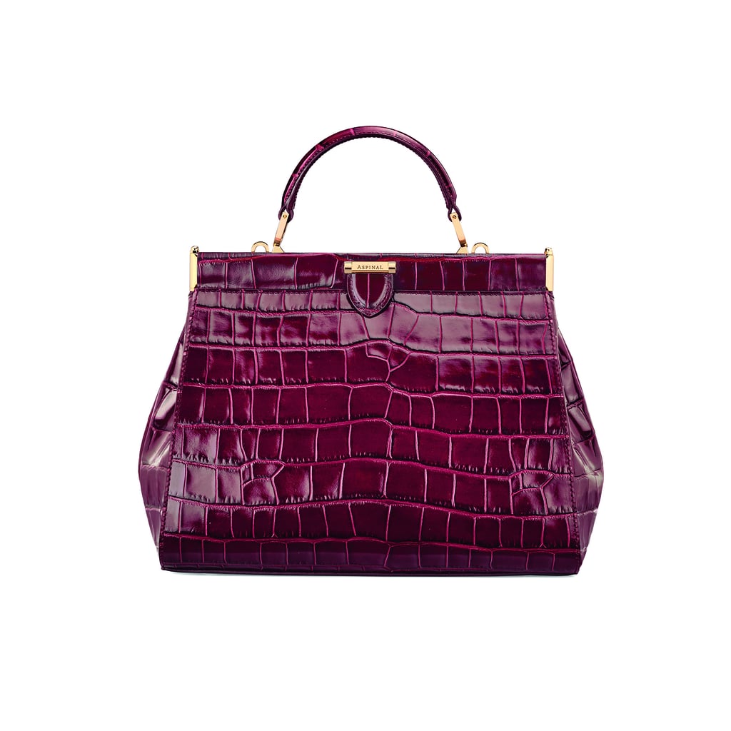 The Dockery Small in Bordeaux Croc ($1,395)