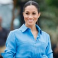 Meghan Markle Stuns in a Gorgeous Blue Dress, and BRB, We Have Some Shopping to Do