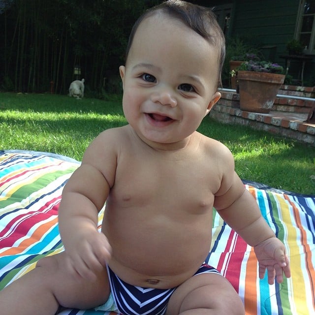 Rocco Faison looked ready for Spring with his bathing suit and beach blanket. 
Source: Instagram user caceecobb