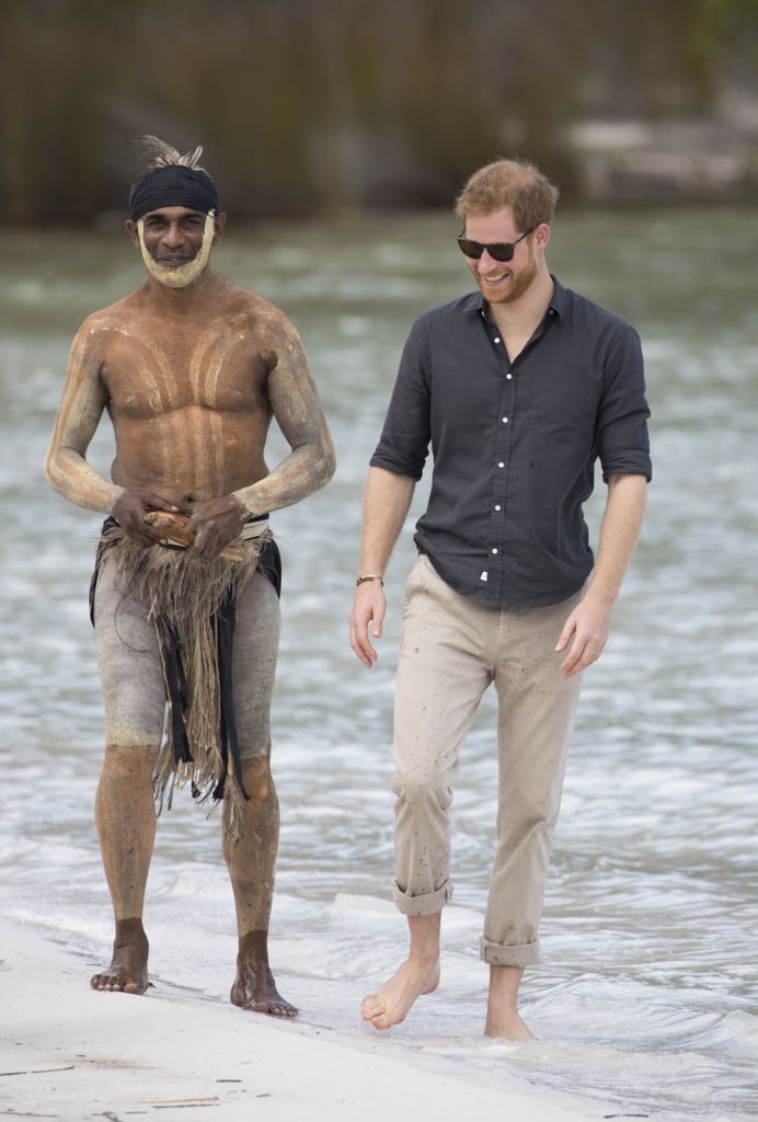 Prince Harry Responding to Woman's Compliment in Australia