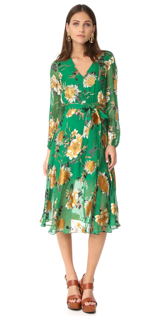 Alice + Olivia Coco Plunging V Neck Dress