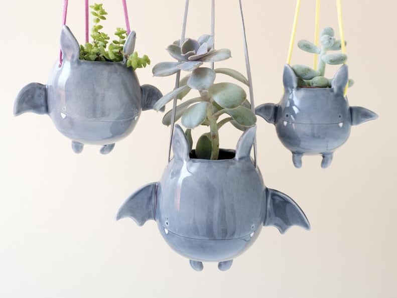 Flying Bat Hanging Plant Holder