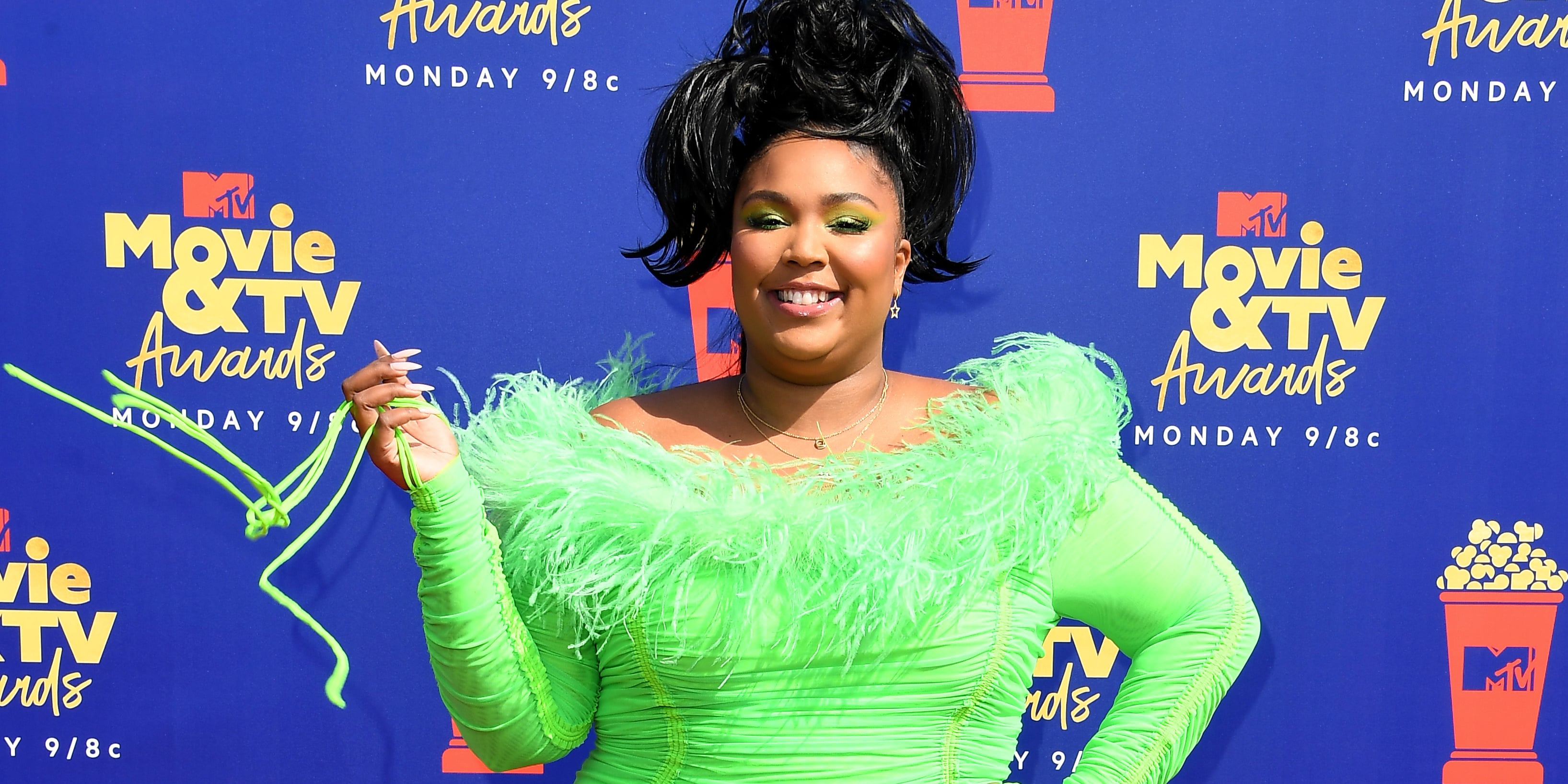 Lizzo's Neon Dress at the 2019 MTV Movie and TV Awards | POPSUGAR Fashion