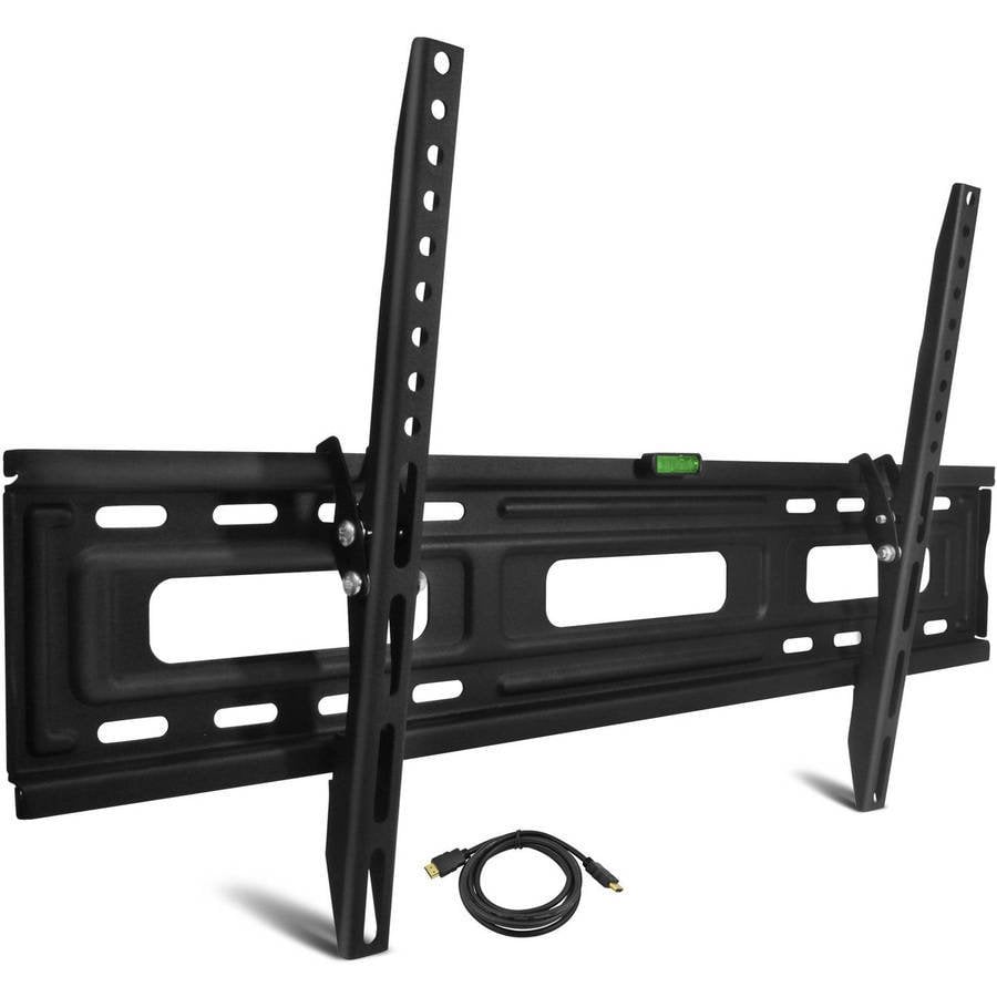 onn. Tilting TV Wall Mount Kit for 24" to 84" TVs With HDMI Cable The